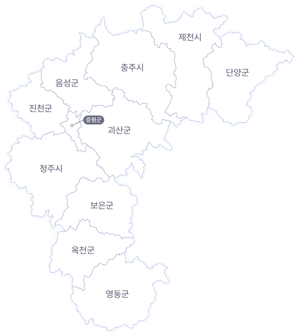 충청북도 지도