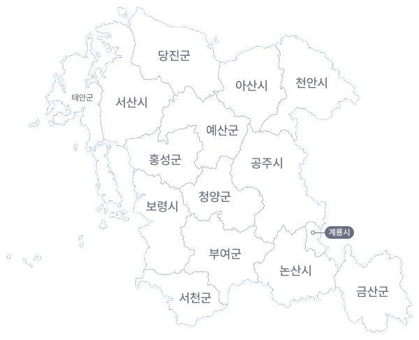 충청남도 지도